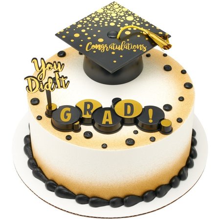 CAKEDRAKE Gradutation Success Theme Cake Topper, You Did It! 1 Cake Decor Set CD-DCP-22280-1set